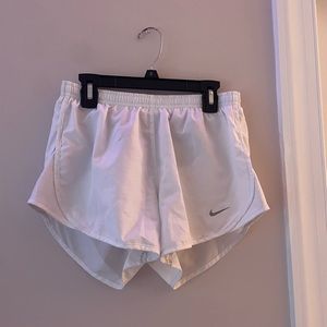 white nike shorts